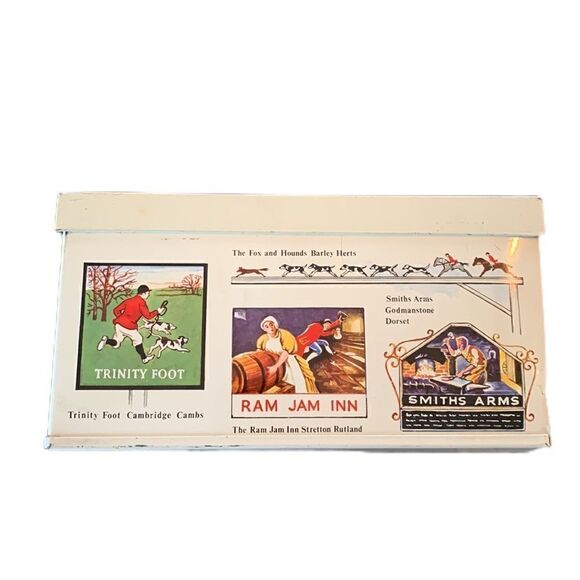 Vintage Collector Tin English "Famous Inns" with Lid Real English Inn Signs - Picture 5 of 12